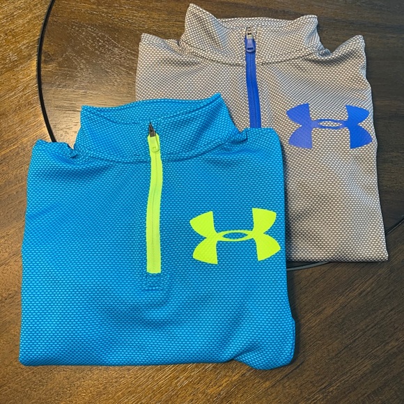 (2)Boys' Under Armour Tech™ Textured ¼ Zip tops - Picture 1 of 11